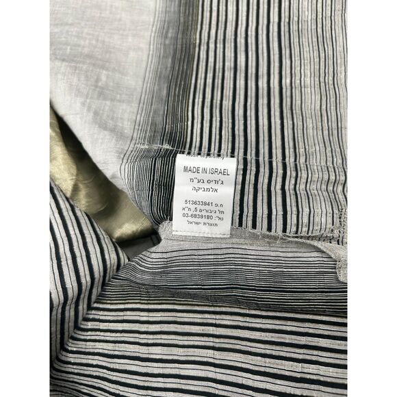 NWT Alembika Shimmer Striped Kimono Linen Blend Gold Size M - Picture 5 of 7